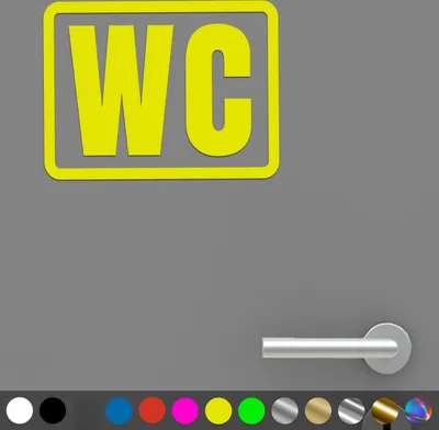 Produktbild von PantherPixel WC Aufkleber Badezimmer Symbol Zeichen Toilette Sticker Auto Geschenkidee Farbe Neon-Gelb