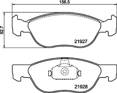 Produktbild von HELLA Bremsbeläge Satz Vorne Bremsklötze für FIAT PUNTO (188) 8DB 355 010-181