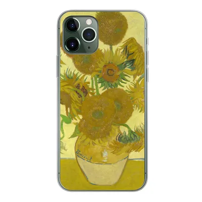 Produktbild von MuchoWow® Handyhülle Schutzhülle Hülle für iPhone 11 Pro Sonnenblumen - Vincent van Gogh Silikon Softcase Handy Hülle - Handy