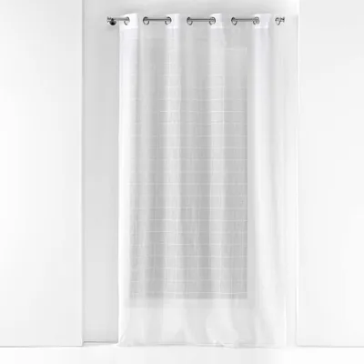 Vorhänge mit Ösen 140x240 cm sandgestrahlt Eulalie weiß