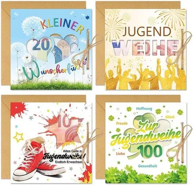 Produktbild von Geldgeschenkverpakking mit 4 Stuks, Paardenbloem, Klavertje Vier, Geldcadeau