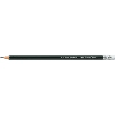 Produktbild von FABER-CASTELL 1112 Bleistifte HB schwarz mit Radierer 12 St.