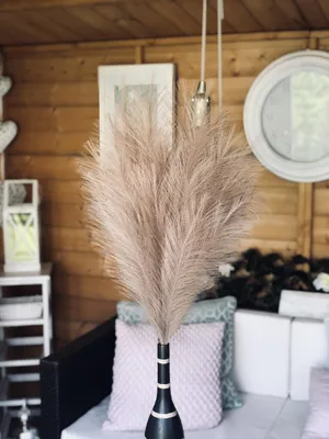 Zdjęcie produktu dla Sztuczne pióra trawy pampas, 4 sztuki, 100 cm, element dekoracyjny w stylu boho