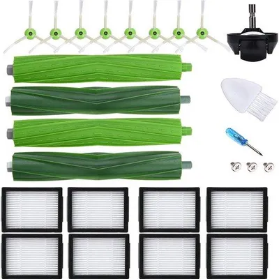 Image de Pièces de rechange Roomba - Kit d'accessoires pour la série i - 4 roues, 8 filtres HEPA, 8 brosses latérales