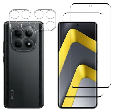 Produktbild von Gehäuse aus gehärtetem Glas für Xiaomi POCO M8 5G und Kameraschutz [2er-Pack] Displayschutzfolie  Phonillico®