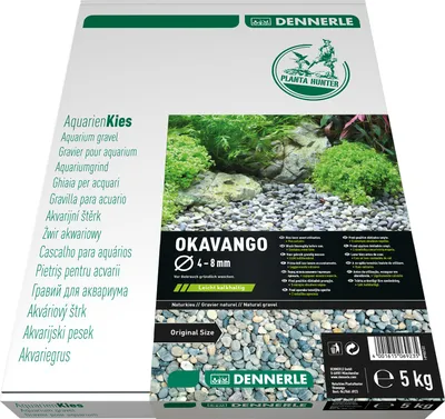 Produktbild von Dennerle 5 kg Naturkies Plantahunter River 4-8 mm - Aquarienkies, Bodengrund fürs Aquarium