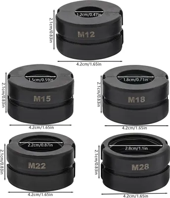 Image de Mâchoires de sertissage - Jeu de profilés M 12/15/18/22/28 mm - Pour tubes en cuivre - Pour pince à sertir/outil de sertissage - Acier allié