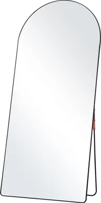 Obrázok produktu pre VEVOR Zakrivené zrkadlo po celej dĺžke, 180 x 81 cm, stojace zrkadlo so stojanom, voľne stojace alebo na stenu, rám zo zliatiny hliníka, toaletné zrkadlo po celej dĺžke do obývačky a spálne