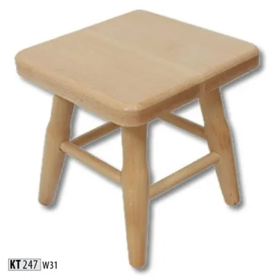 Produktbild von Hocker Holzhocker Schemel  Massive Buche Stuhl Sitzhocker Echtes Holz Massiv Neu