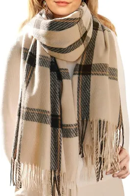 Produktbild von Damen Herbst Winter Großer Karo Warm Weich Schal
