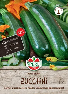 Produktbild von SPERLI Zucchinisamen Black Forest F1 Cucurbita pepo 7 Pflanzen