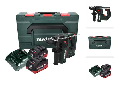 Image de Metabo BH 18 LTX BL 16 Perceuse à percussion sans fil 18 V 1,3 J SDS-plus Brushless + 2x Batteries 10,0 Ah + Chargeur + Coffret MetaBOX