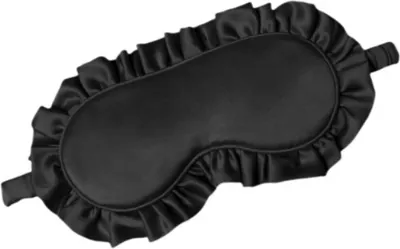 Immagine prodotto di INF Maschera per dormire in seta per donne e uomini, maschera morbida per gli occhi per dormire Nero