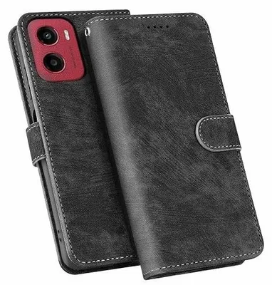 Zdjęcie produktu dla Etui skórzane do motorola moto E15 G05 klapka portfel RFID