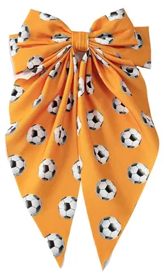 Produktbild von Haarspange für Mädchen, extra große Schleife, Haarclip mit Fußballmuster, Haarnadel für Frühling und Party