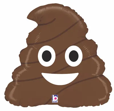 Obrázek produktu pro Nafukovací balónek emoji Poo 51 cm