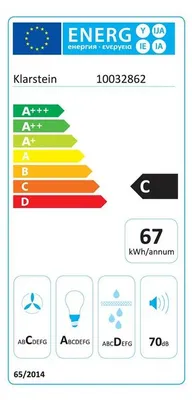 Produktbild von Klarstein Hektor Dunstabzugshaube Einbauhaube - Dunstabzugshaube, Unterbauhaube, 52 cm breit, 190 Watt, 530 m³/h Abluftleistung, LED-Touch-Panel, Kochflächenbeleuchtung, Timer, Glas, weiß