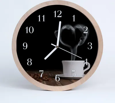 Produktbild von Holzuhr 30fi cm wanduhr - Kaffee Küche