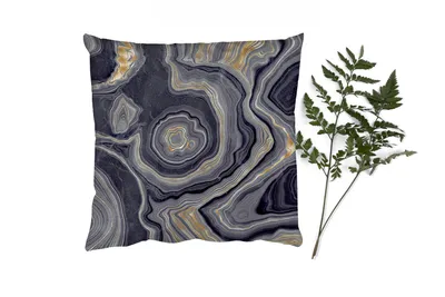 Produktbild von MuchoWow® Zierkissen Sofakissen Wohnzimmer Dekokissen 40x40 cm Edelsteine - Geode Stein - Achat - Foto Kissen - Schlafzimmer Dekoration