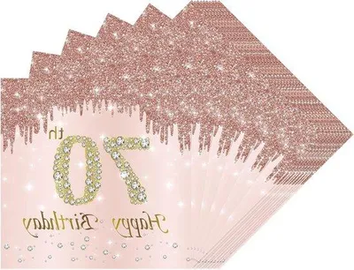 Image de Décoration d'anniversaire, 40 pièces - Filles et femmes - Articles de table - Or rose