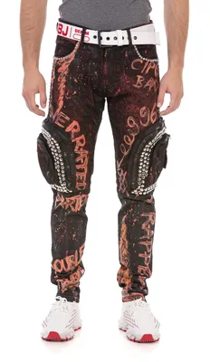 Produktbild von CD693 Herren trendige Jeans mit Nieten