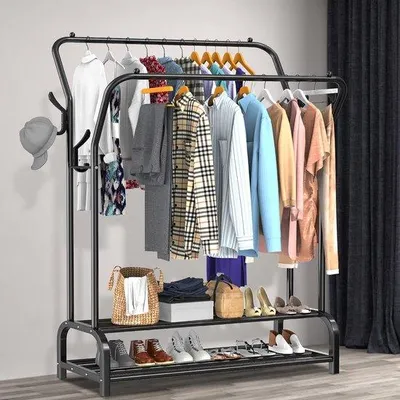 Produktbild von Famanu Kleiderständer mit Ablage - Kapstokstandaard, freistehender Kleiderständer 35D x 110B x 126H cm