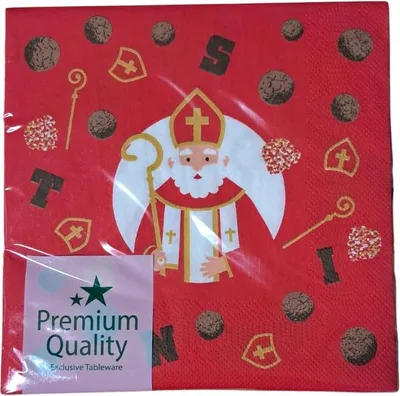 Produktbild von Sinterklaas Servietten 3-lagig rot