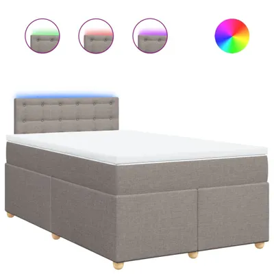 Produktbild von Boxspringbett mit Matratze Taupe 120x200 cm Stoff