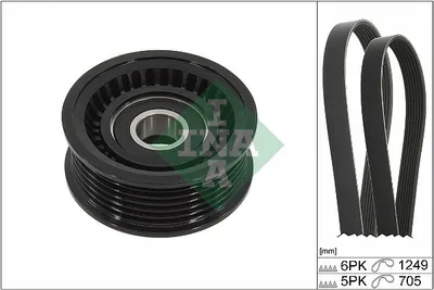 Produktbild von INA 529 0451 10 Keilrippenriemensatz für FORD Focus II Schrägheck (DA, HCP, DP)