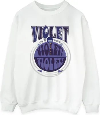 Produktbild von Willy Wonka - "Violet Turning Violet" Sweatshirt für Damen BI42493 (L) (Weiß)