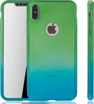 Produktbild von Handyhülle Schutzhülle für Apple iPhone XS Max Full Case Cover Displayschutz 360 Blau
