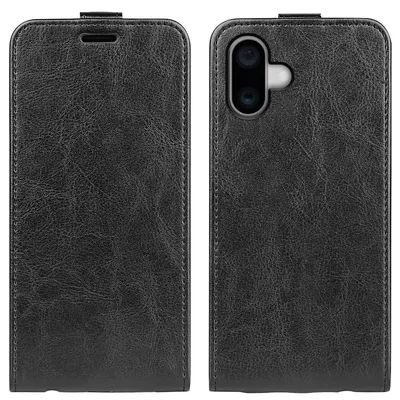 Zdjęcie produktu dla König Design Hülle kompatibel mit Apple iPhone 16 Kunstleder Handyhülle - Handy Case Schwarz