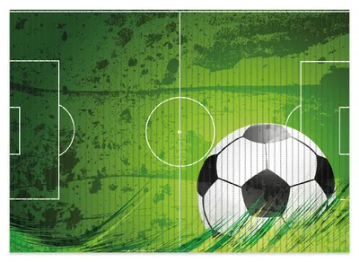 Produktbild von Wallario Duschmatte Antirutschmatte Badmatte Fußmatte Fußball-Feld klassisch grün mit Ball, Größe ca. 70 x 50 cm