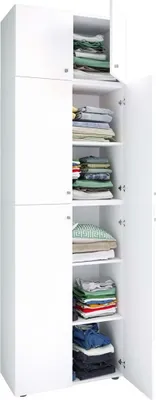 Produktbild von LonaXXL Kleiderschrank 6 Türen weiß.
