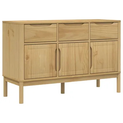 Produktbild von Sideboard FLORO Wachsbraun 114x43x74 cm Massivholz Kiefer