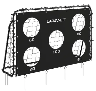Produktbild von Multifunktionales Fußballtor mit Zielwand - Wetterfest - Set für drinnen und draußen