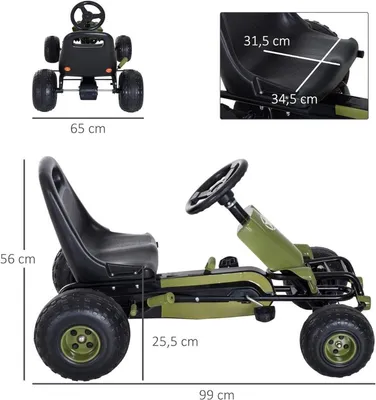 Immagine prodotto di Biciclette per bambini - Bicicletta reclinata - Sella regolabile - 99x65x56 cm - Verde