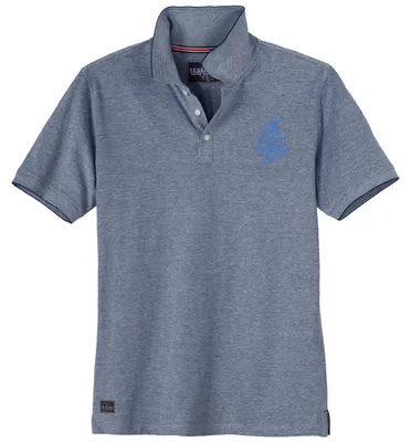 Produktbild von Redfield Übergrößen Poloshirt navy melange Print