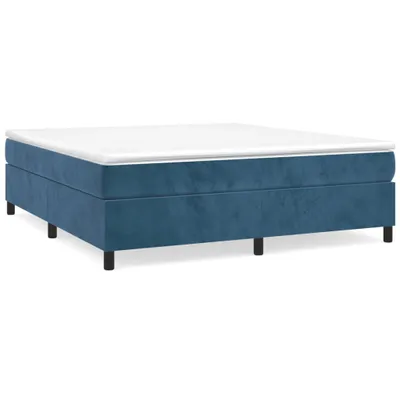 Produktbild von Bettgestell ohne Matratze Dunkelblau 200x200 cm Samt