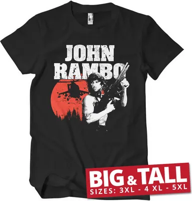 Produktbild von John Rambo Big & Tall T-Shirt - 4XL  - Black