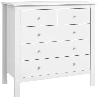 Obrázek produktu pro Skladovací prostor, 5 zásuvek, moderní minimalistický styl, BÍLÁ
