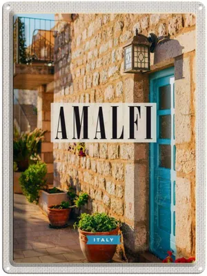 Image de vianmo Plaque en tôle 40x30 cm Amalfi ItalyReiseland