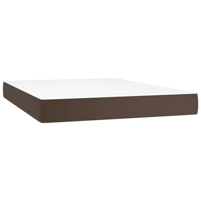Produktbild von VidaXL 347785, Einzel-/Vollformat, Federkernmatratze, Medium, Braun, Weiß, Kunstleder, Erwachsene