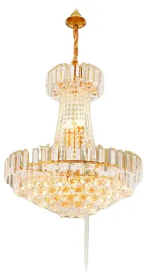 Obrázek produktu pro Lustr, design K9 Crystal, montáž na strop, zlatý