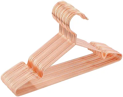 Produktbild von SONGMICS Kleiderbügel Kinder/Baby Roségold Metall, 35 cm, stabile Bügel aus Metalldraht, für Babykleidung, Kleiderschrank, platzsparend, mit Einkerbung gegen, 20 Stück CRI45R-20