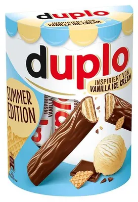 Productafbeelding van Ferrero Duplo Vanille IJs, Zomereditie 2026, verpakking met 10 stuks, 182g