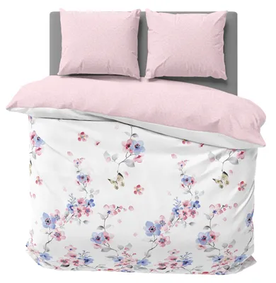Produktbild von Bettwäsche Blumen geblümt floral Schmetterlinge Weiche Baumwolle Renforce