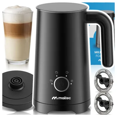 Produktbild von MalTec Milchaufschäumer elektrisch 500W 300ml 4 Modi Cappuccino Schwarz Antihaftbeschichtung