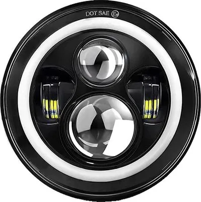 Produktbild von Motorrad-Scheinwerfer, LED-Abblend- und Fernlicht, Tagfahrlicht und Blinker, 1STK, 6000K