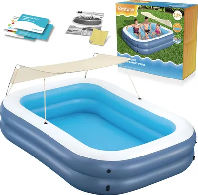 Immagine prodotto di Piscina gonfiabile per famiglie con tettuccio 254 x 174 x 140 cm Bestway 54449